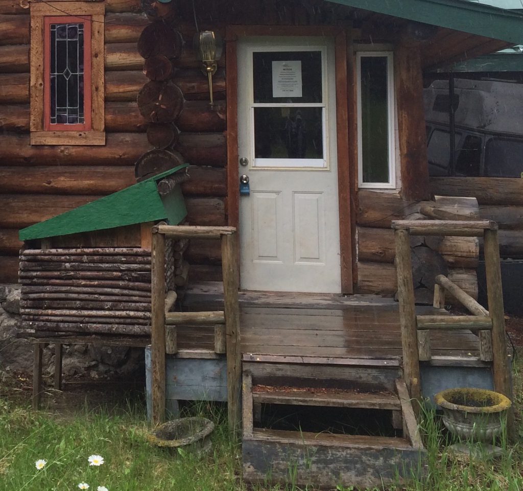 the front porch to cabin that needed to be fixed