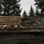 off grid living, tearing off a roof