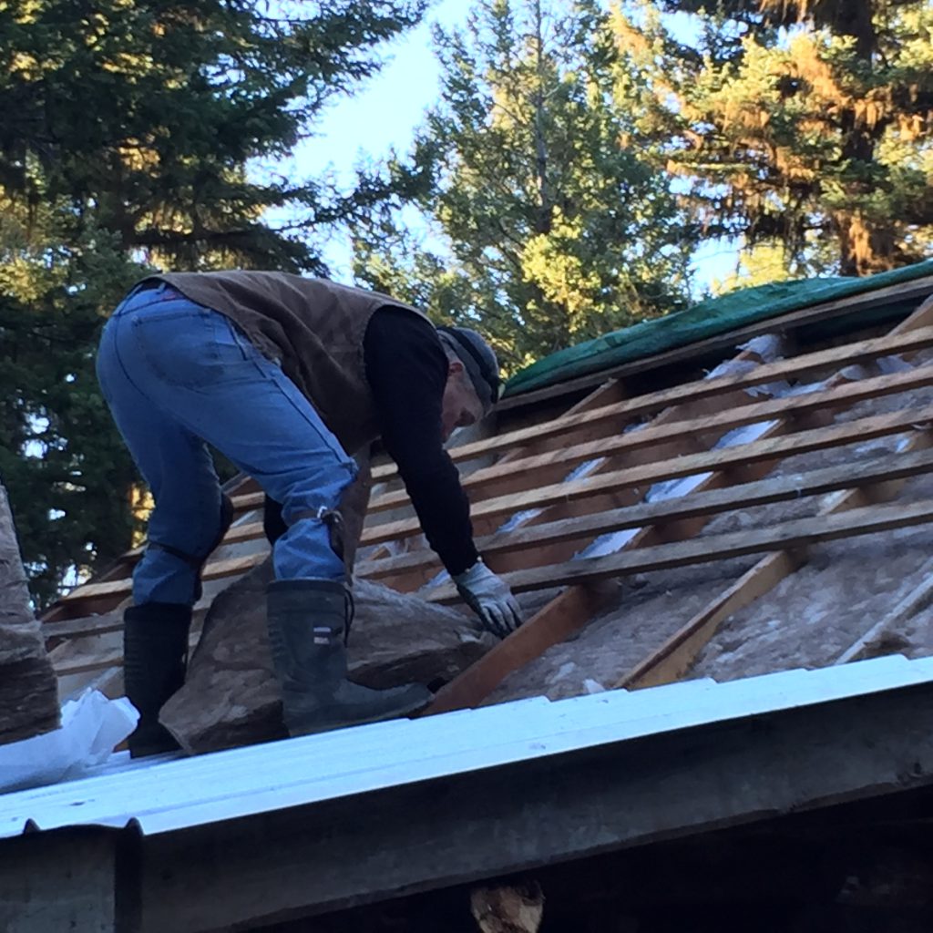 Installing a Metal Roof on an Off-Grid Cabin