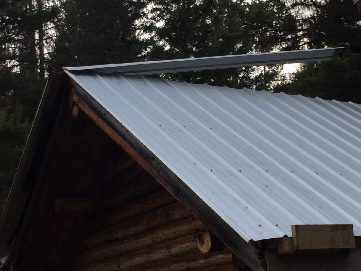 Installing a Metal Roof on an Off-Grid Cabin