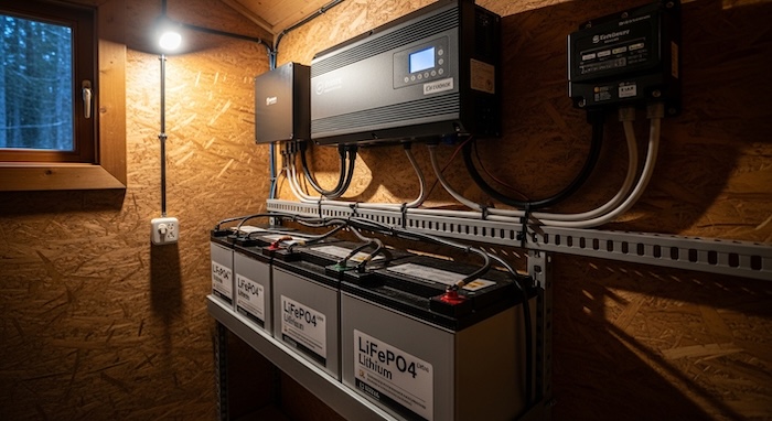 battery storage for an off grid home