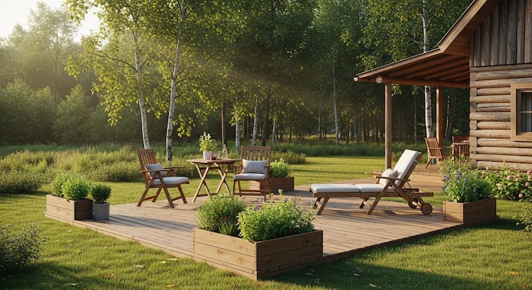 Improving airflow around an off-grid cabin deck to reduce mosquitoes