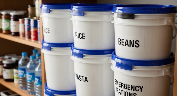 Food storage buckets for long term storage