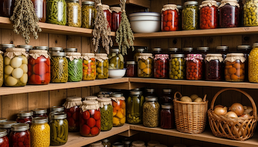 preserve your harvest and store them in a pantry
