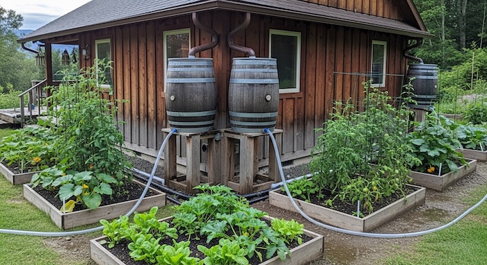 Water Irrigation on the off grid property garden