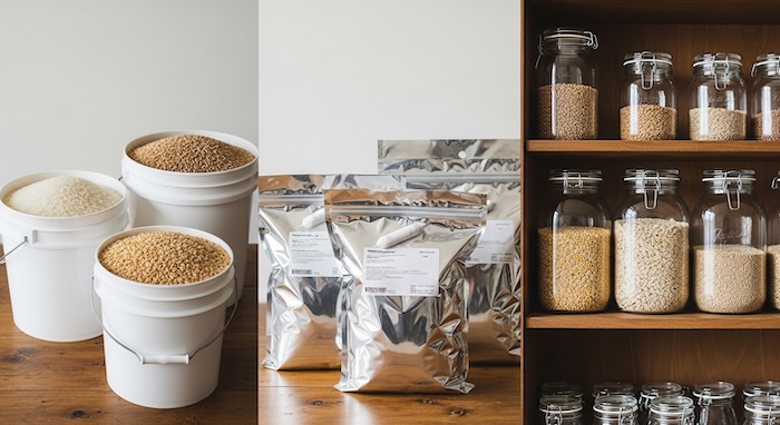 long term storage ideas for rice, wheats, oats