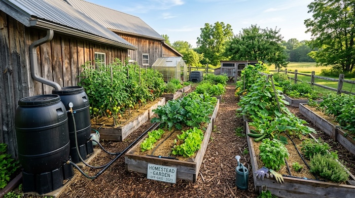 backyard rainwater garden system