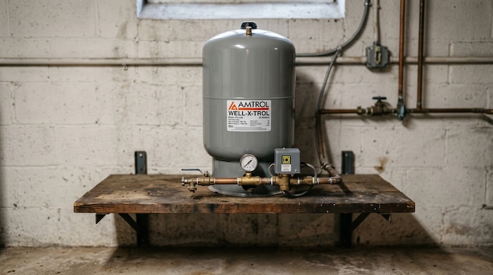 small water pressure tank setup
