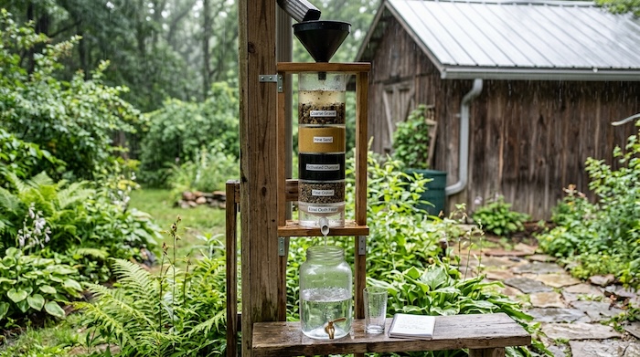 simple water filter stages off grid